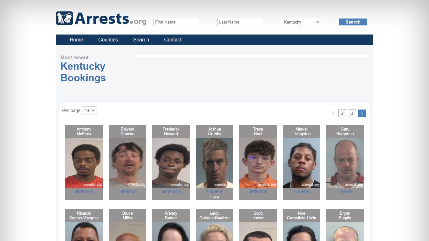 Kentucky Arrests and Inmate Search